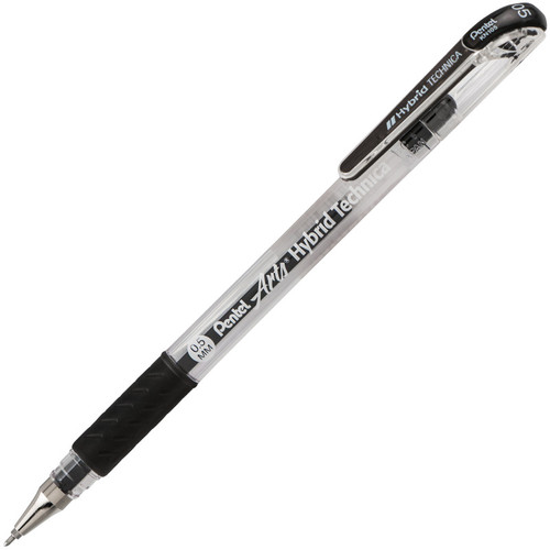 Pentel Hybrid Technica (0.5Mm) Gel Pen, Black Ink, Pack Of 12 PENKN105A