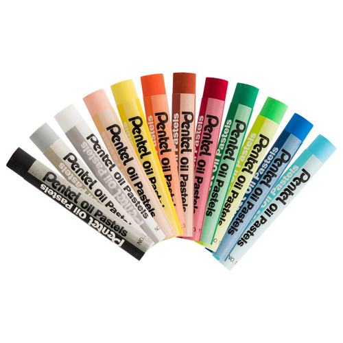 Pentel Oil Pastels, 12 Count PENPHN12