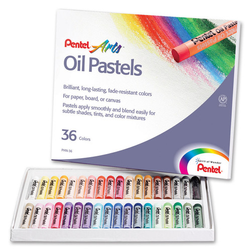 Pentel Oil Pastels, 36 Count PENPHN36