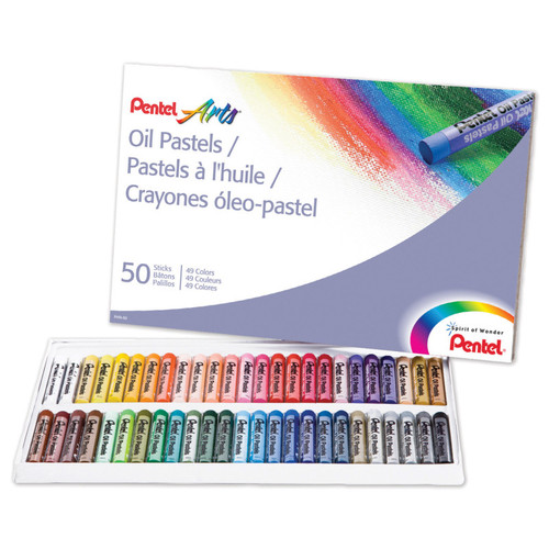 Pentel Oil Pastels, 50 Count PENPHN50