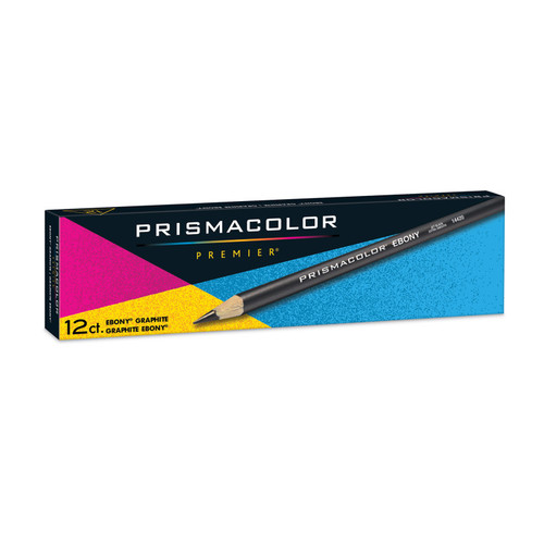 Prismacolor Ebony Graphite Drawing Pencils, Black, Box Of 12 PSM14420BX