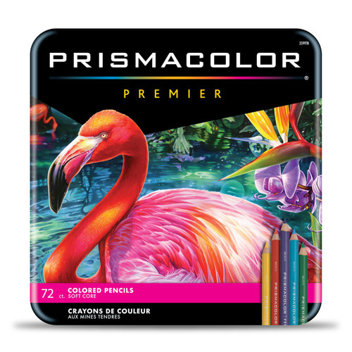 Prismacolor Premier Colored Pencils Tin, Soft Core, Assorted, 72 Count PSM3599TN