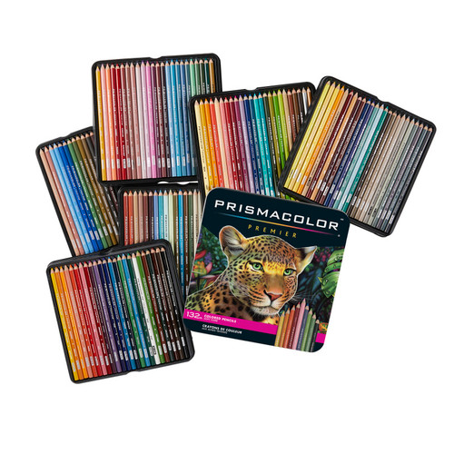 Prismacolor Premier Colored Pencils Tin, Soft Core, Assorted, 132 Count PSM4484