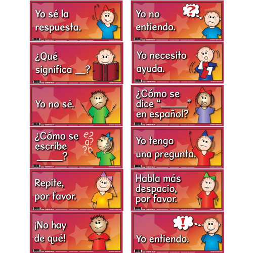 Poster Spanish Anchor Charts, 18" X 8", Set Of 12 PSZSN15