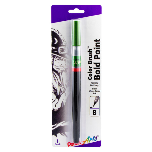 Pentel Color Brush, Bold Point, Black Ink, 1 Count PTAFL2BBPA