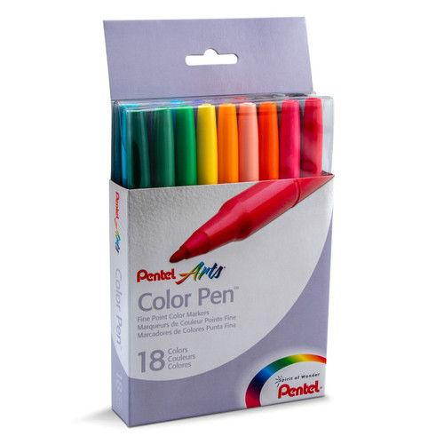 Pentel Color Pen 18-Color Set PTAS36018