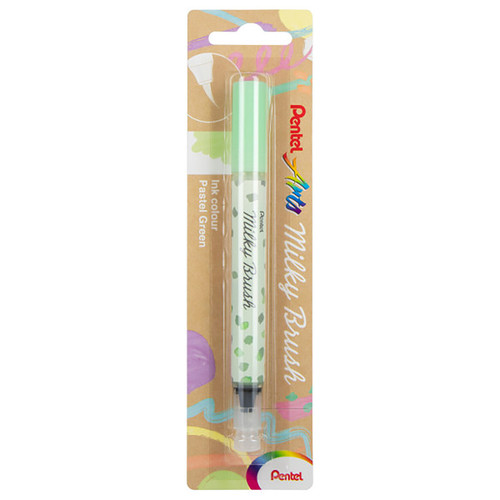 Pentel Milky Brush Pen, Pastel Green Ink, 1-Pack PTAXGFHBPPKX