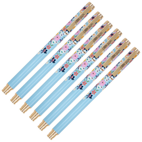 Pukka Metal Gel Pen - Ditzy Floral - Pack 6 PUK9202CD