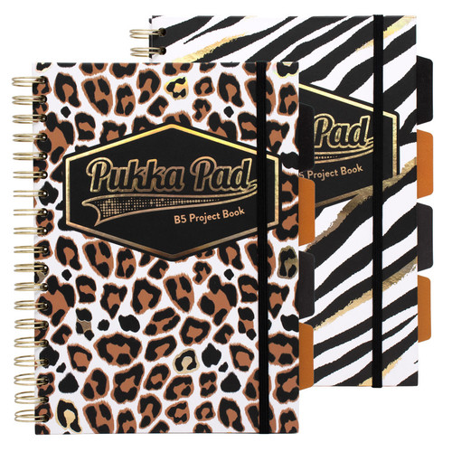 Pukka B5 Wild Project Book - Assorted - Pack 2 PUK9523ASTWLD