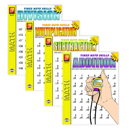Remedia Timed Math Drills: 4 Book Set REM505