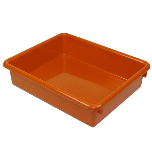Romanoff Stowaway 3" Letter Tray No Lid, Orange ROM15109