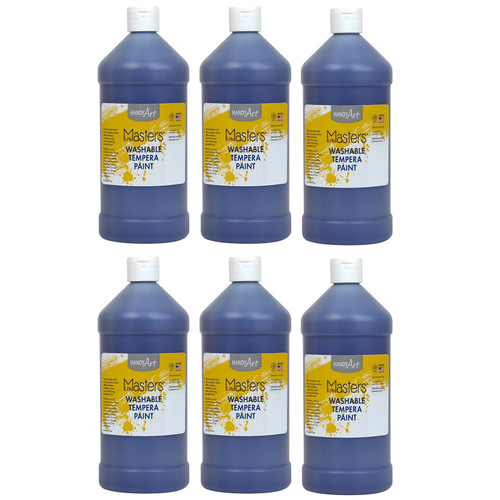 Handy Little Masters Washable Tempera Paint, Violet, 32 Oz., Pack Of 6 RPC213740-6