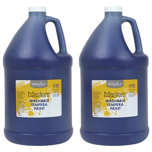 Handy Little Masters Washable Tempera Paint, Violet, Gallon, Pack Of 2 RPC214740-2