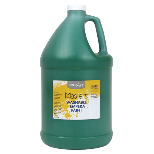 Handy Little Masters Washable Tempera Paint, Green, Gallon RPC214745