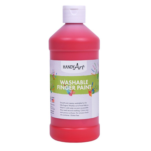 Handy Washable Finger Paint, Red, 16 Oz RPC241020