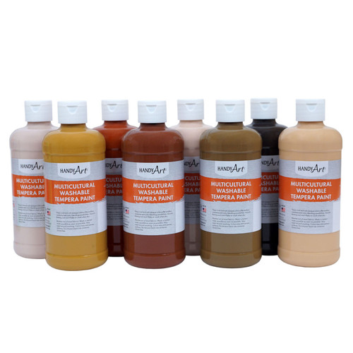 Handy Washable Tempera 8-Pint Multicultural Set RPC882267
