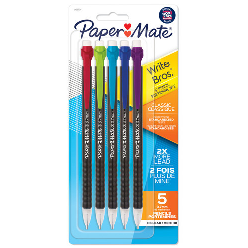 Paper Write Bros Mechanical Pencil, 0.7Mm, Assorted, Pack Of 5 SAN2105731