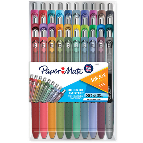 Paper Inkjoy Gel Pens, Assorted Colors, Medium Point (0.7Mm), 30 Count SAN2132015