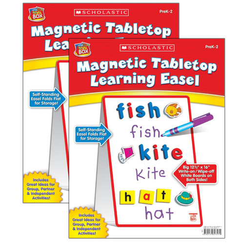 Scholastic Little Red Tool Box Magnetic Tabletop Learning Easel, Pack Of 2 SC-0439893577-2