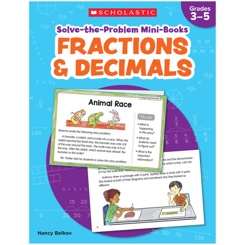 Scholastic Solve-The-Problem Mini Books: Fractions & Decimals SC-736590