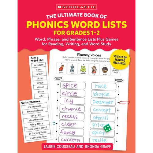 Scholastic The Ultimate Book Of Phonics Word Lists: Grades 1-2 SC-9781546112686