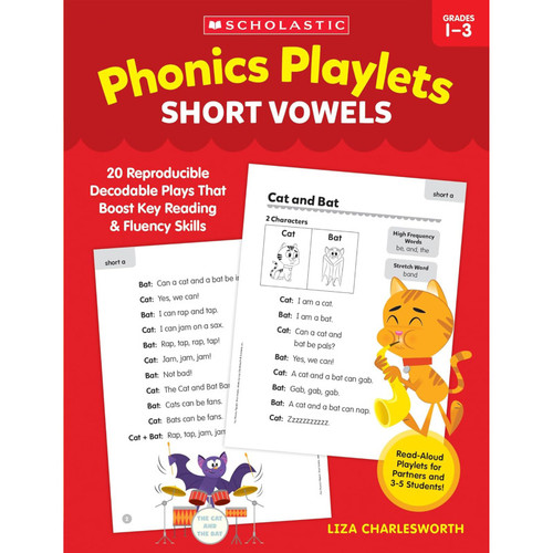 Scholastic Phonics Playlets: Short Vowels Activity Book SC-9781546155324