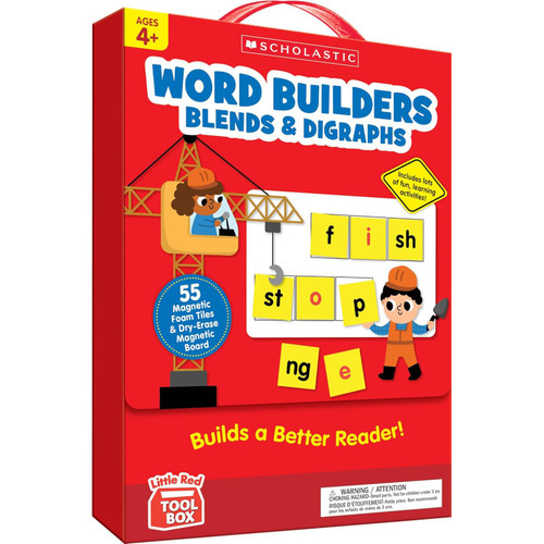 Scholastic Little Red Tool Box: Word Builders Phonics Tiles: Blends, Digraphs & More SC-9781546156109