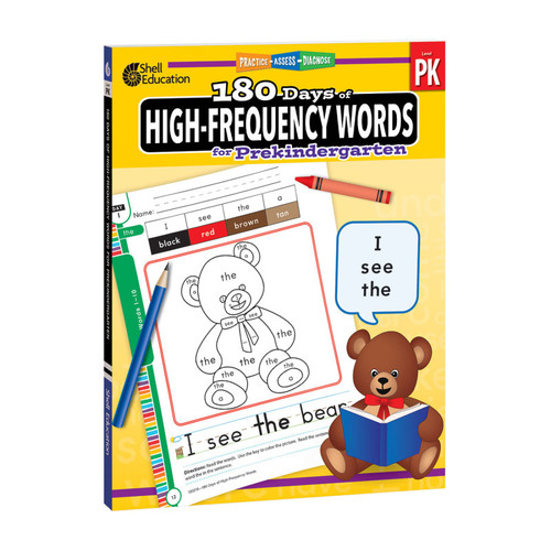 Shell 180 Days Of High-Frequency Words For Prekindergarten SEP130219