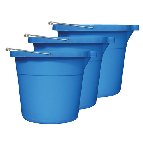 S.M. Multi-Purpose Bucket, Blue, 12 Quart, Pack Of 3 SMA85997-3