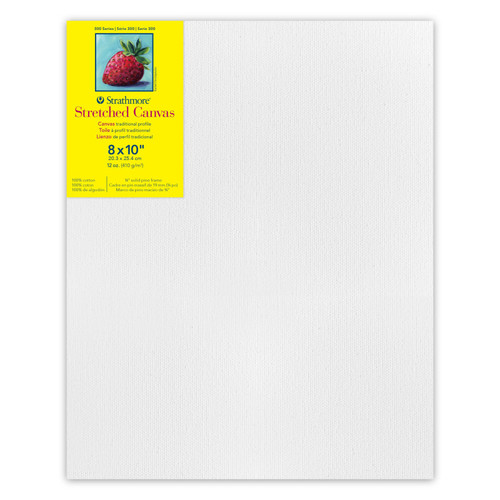 Strathmore 300 Series Traditional Stretched Canvas, 8X10 Inch STT31308