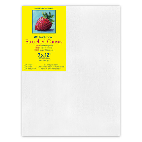 Strathmore 300 Series Traditional Stretched Canvas, 9X12 Inch STT31309