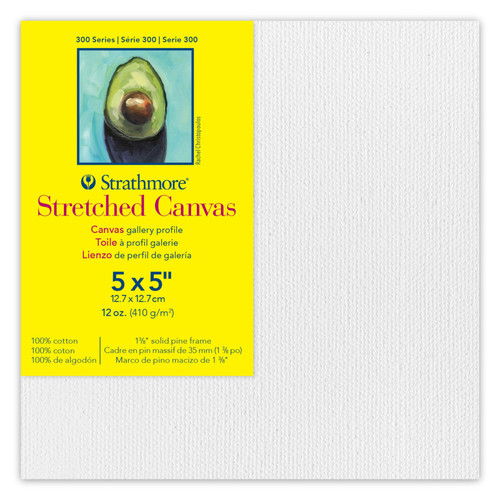 Strathmore 300 Series Gallery Stretched Canvas, 5X5 Inch STT31405