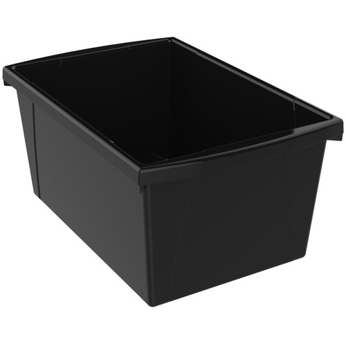 Storex Medium Classroom Storage Bin, Black STX61429U06C