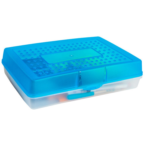 Storex Large Pencil Box, Blue STX61468U12C