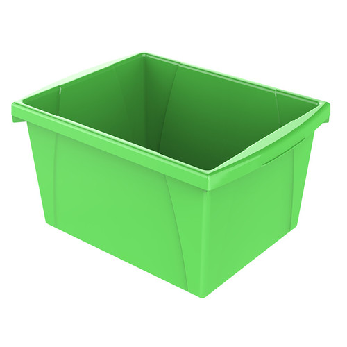 Storex Small Classroom Storage Bin, Green STX61480U06C