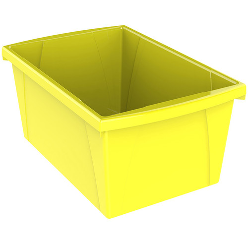 Storex Medium Classroom Storage Bin, Yellow STX61484U06C