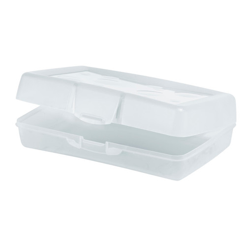 Storex Large Pencil Box, Clear STX61622U12C