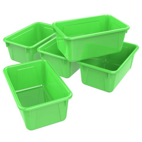 Storex Small Cubby Bin, Green, Pack Of 5 STX62417U05C-5