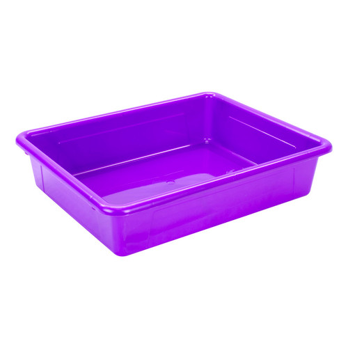 Storex Flat Storage Tray, Purple, Pack Of 5 STX62521U05C