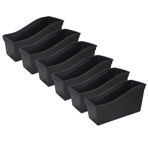 Storex Large Book Bin, Black, Pack Of 6 STX70109E06C-6