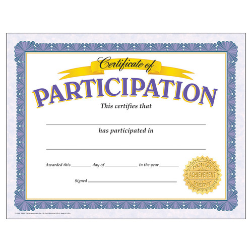 Trend Certificate Of Participation Classic Certificates, 30 Ct T-11303