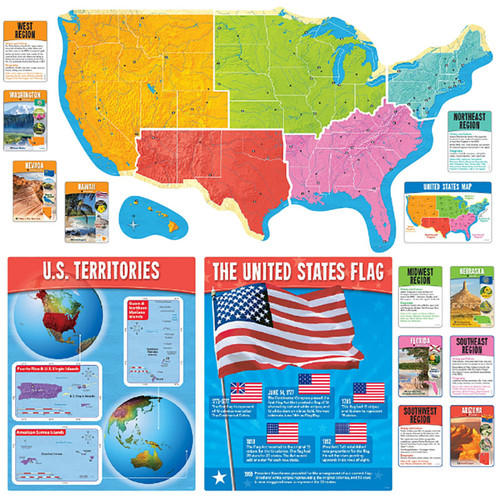 Trend The United States Wipe-Off Learning Set T-19017