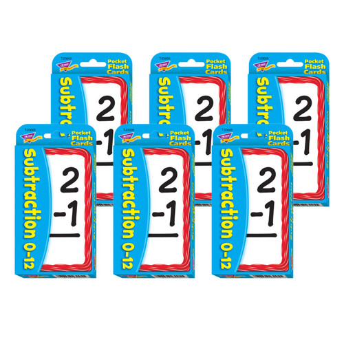 Trend Subtraction 0-12 Pocket Flash Cards, 6 Packs T-23005-6