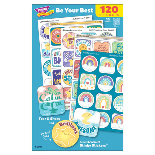 Trend Be Your Best Mixed Stickers Variety Pack, Pack Of 120 T-33011