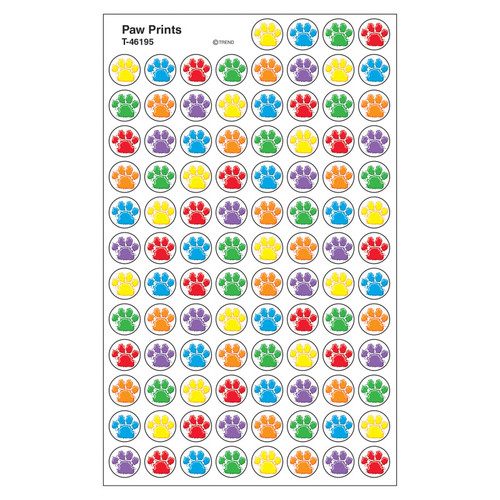 Trend Paw Prints Superspots Stickers, 800 Ct T-46195
