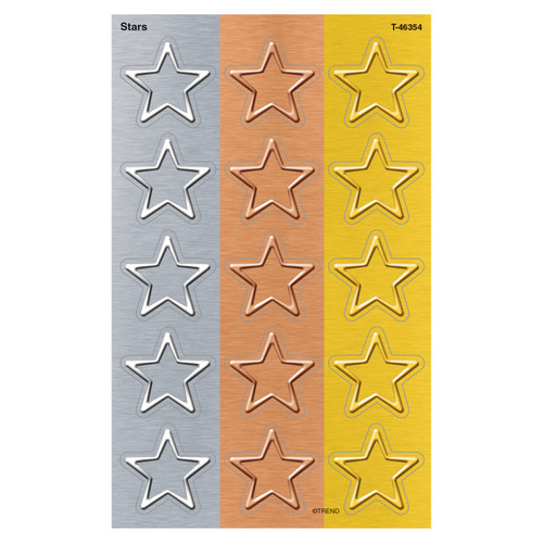Trend I ? Metal Stars Supershapes Stickers - Large, 120 Count T-46354