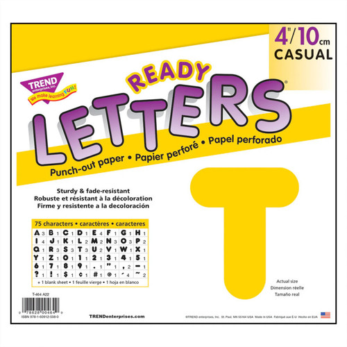 Trend Yellow 4" Casual Uppercase Ready Letters T-464