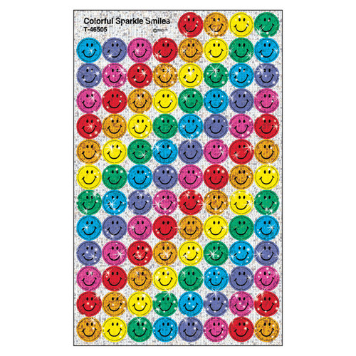 Trend Colorful Smiles Superspots Stickers-Sparkle, 400 Ct T-46505