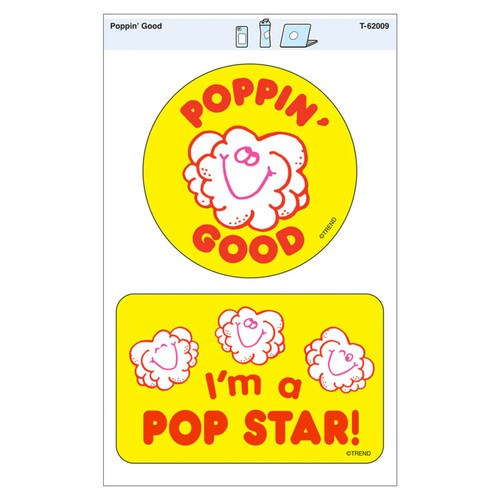 Trend Poppin' Good Vinyl Stickers, Pack Of 2 T-62009