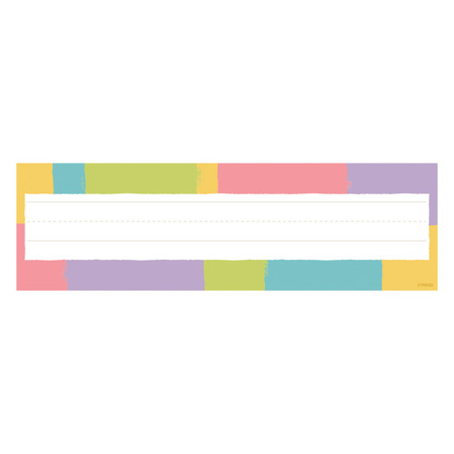 Trend Cheerful Stripes Desk Toppers Name Plates, 36 Count T-69048